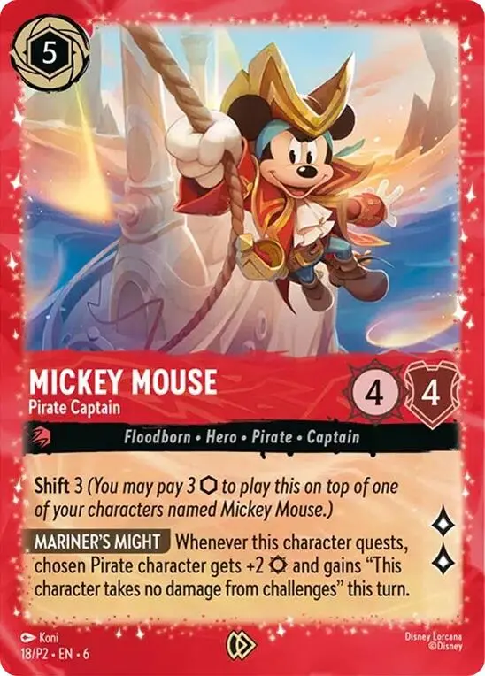 Mickey Mouse - Pirate Captain (18) [Promo Cards] 1