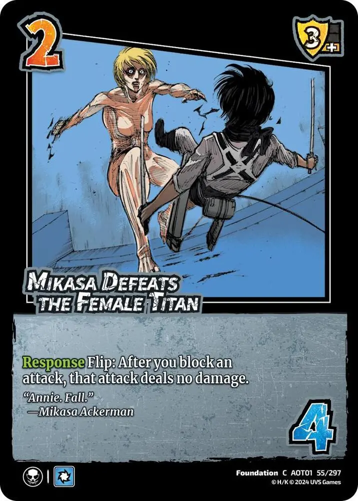 Mikasa Defeats The Female Titan 1