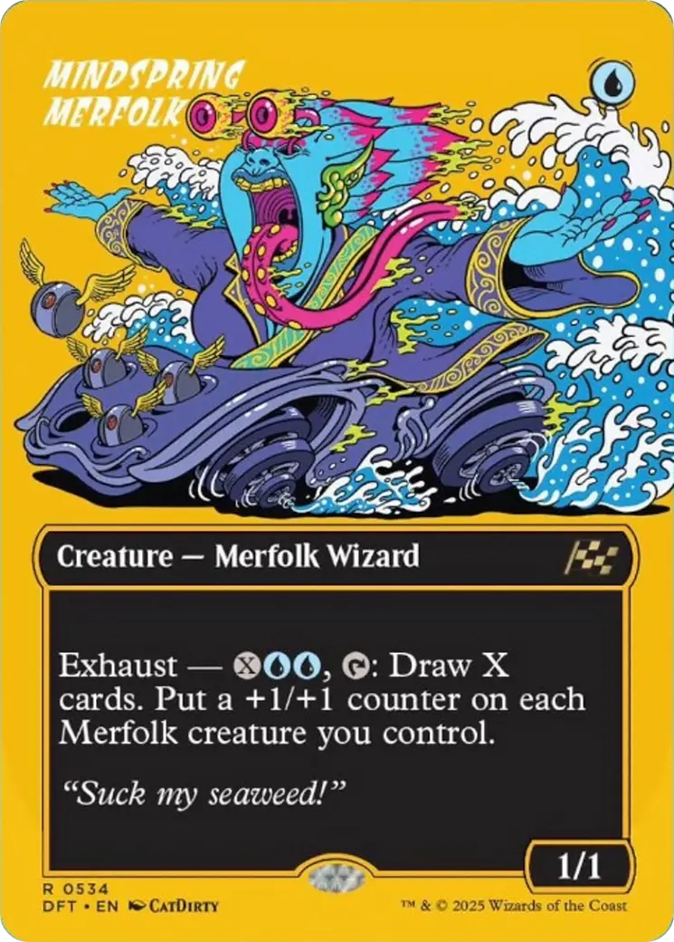 Mindspring Merfolk (Borderless) (First-Place Foil) [Aetherdrift] 1