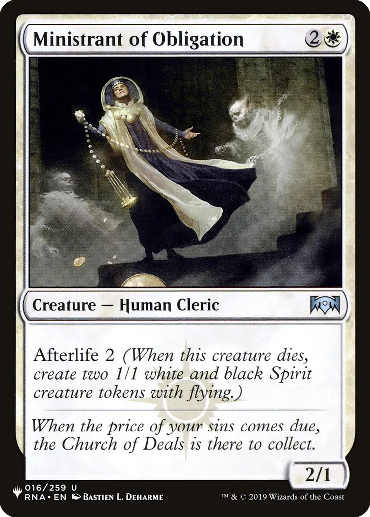 Ministrant Of Obligation [The List] 1