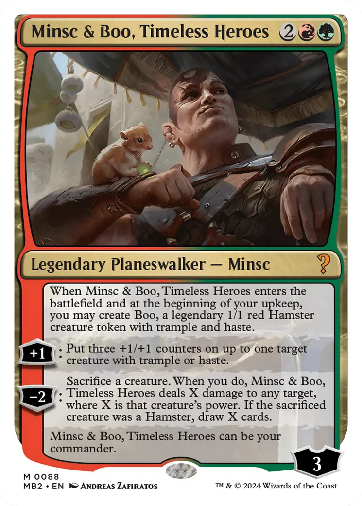 Minsc & Boo, Timeless Heroes (White Border) [Mystery Booster 2] 1
