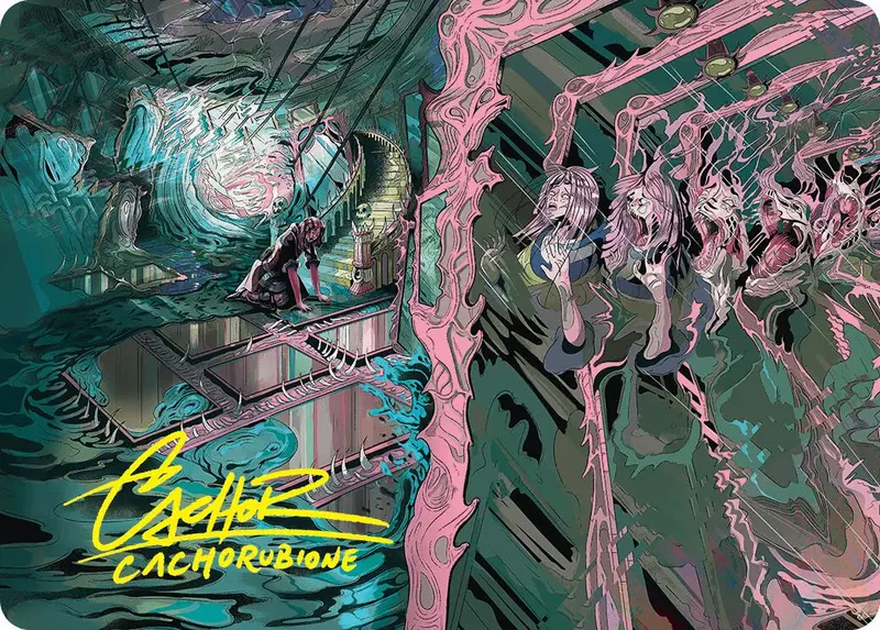 Mirror Room // Fractured Realm Art Card (Gold-Stamped Signature) [Duskmourn: House Of Horror Art Series] 1