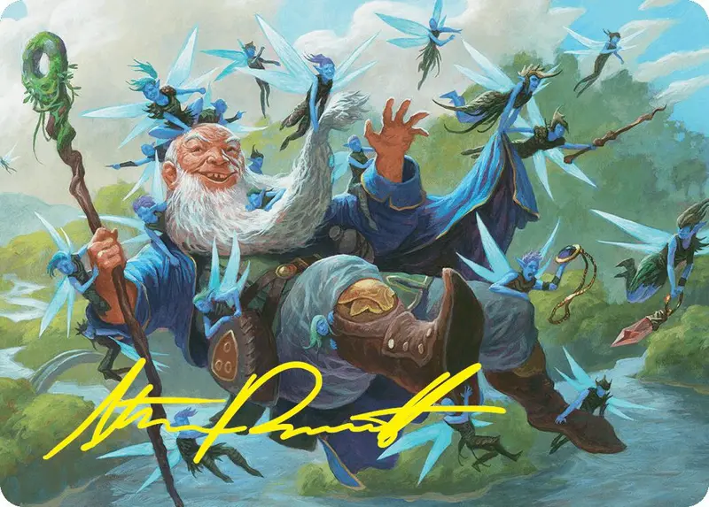 Mischievous Mystic Art Card (7/54) (Gold-Stamped Signature) [Foundations Art Series] 1