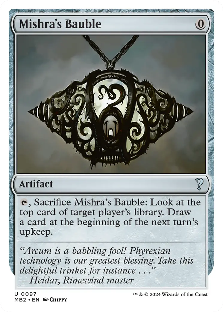 Mishra's Bauble (White Border) [Mystery Booster 2] 1