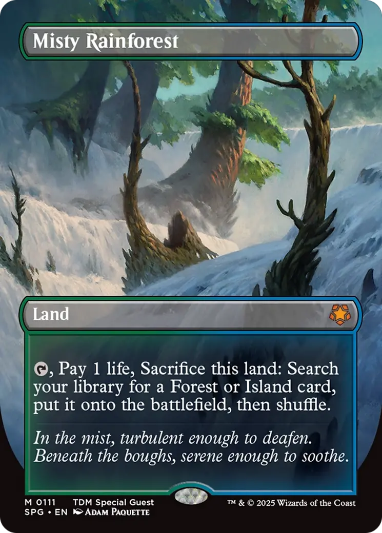 Misty Rainforest (Borderless) [Tarkir: Dragonstorm Special Guests] 1