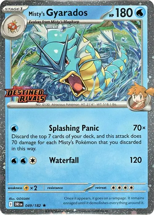 Misty's Gyarados (049/182) (Destined Rivals Stamp) [Scarlet & Violet: Destined Rivals] 1