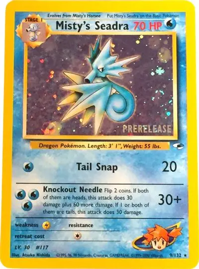 Misty's Seadra (9/132) (Prerelease Promo) [Gym Heroes Unlimited] 1