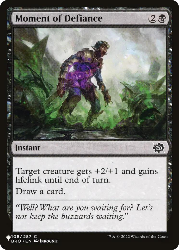 Moment Of Defiance [The List] 1