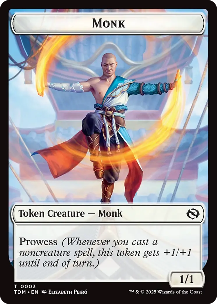 Monk // Treasure Double-Sided Token [Tarkir: Dragonstorm Commander Tokens] 1
