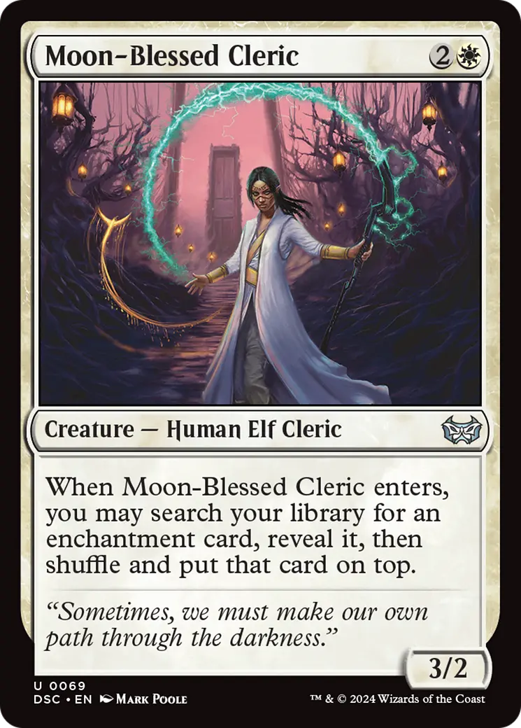Moon-Blessed Cleric [Duskmourn: House Of Horror Commander] 1