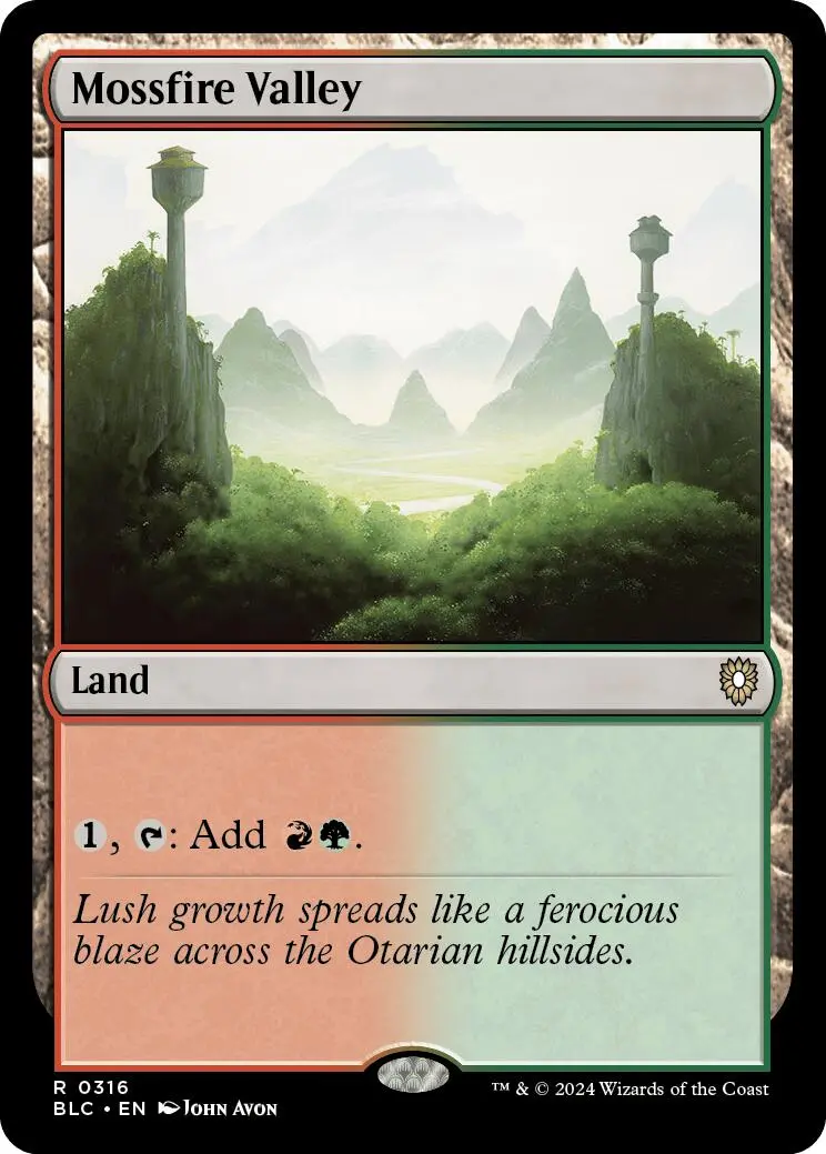 Mossfire Valley [Bloomburrow Commander] 1