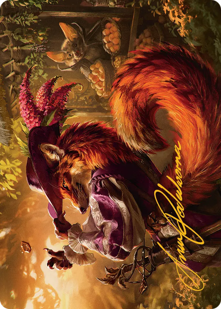 Mr. Foxglove Art Card (Gold-Stamped Signature) [Bloomburrow Art Series] 1