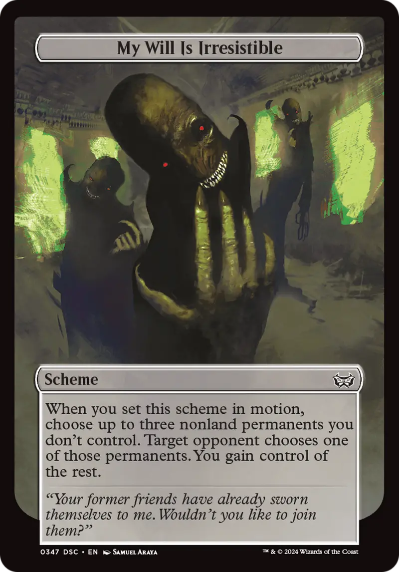 My Will Is Irresistible (Full Art) [Duskmourn: Archenemy] 1
