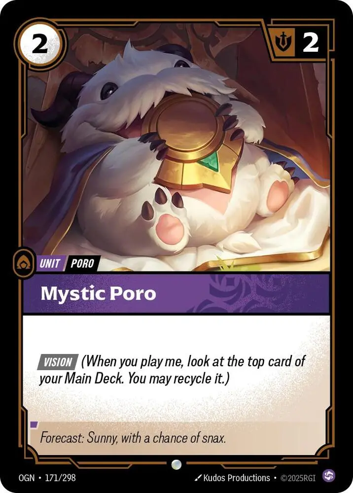 Mystic Poro - Riftbound Organized Play Promotional Cards (Opp) 1