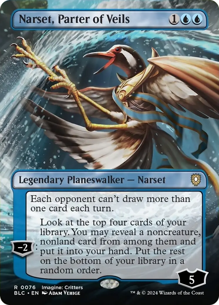 Narset, Parter Of Veils (Borderless) [Bloomburrow Commander] 1
