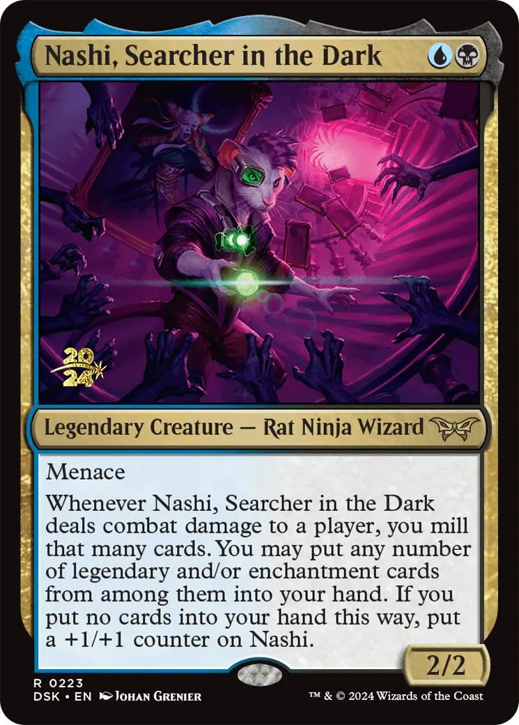 Nashi, Searcher In The Dark [Duskmourn: House Of Horror Prerelease Promos] 1