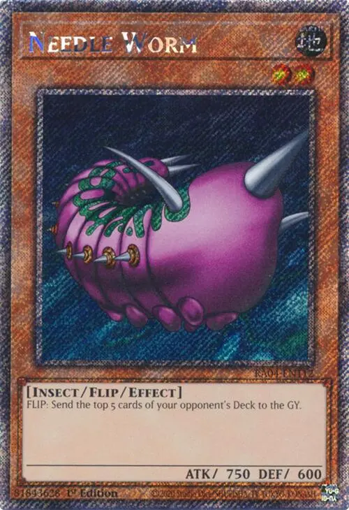 Needle Worm [Ra04-En112] Platinum Secret Rare 1