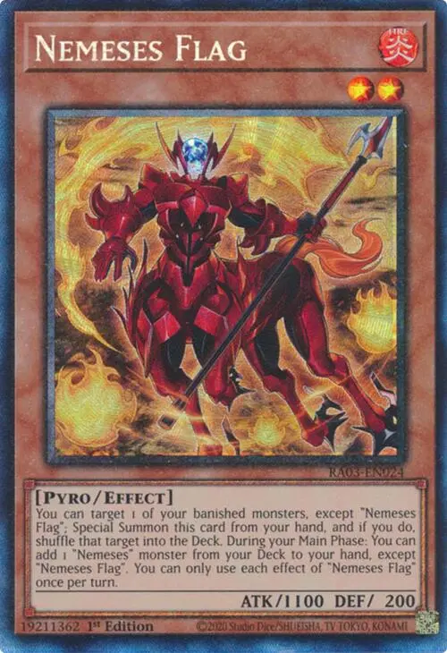 Nemeses Flag (Cr) [Ra03-En024] Prismatic Collector's Rare 1