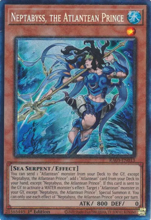 Neptabyss, The Atlantean Prince (Cr) [Ra03-En013] Prismatic Collector's Rare 1