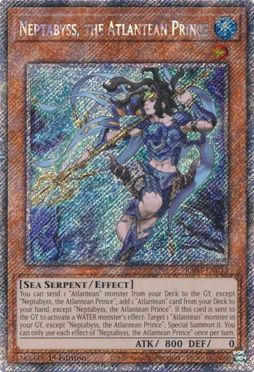 Neptabyss, The Atlantean Prince (Platinum Secret Rare) [Ra03-En013] Platinum Secret Rare 1