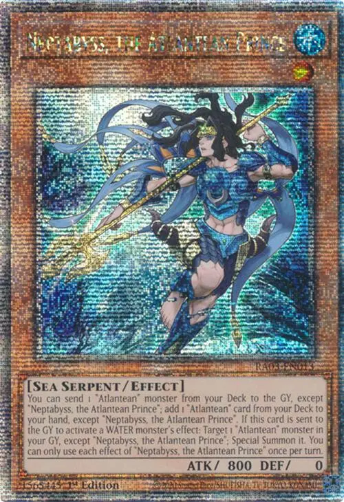 Neptabyss, The Atlantean Prince (Quarter Century Secret Rare) [Ra03-En013] Quarter Century Secret Rare 1
