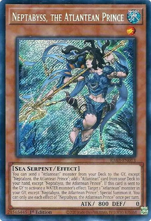 Neptabyss, The Atlantean Prince (Secret Rare) [Ra03-En013] Secret Rare 1