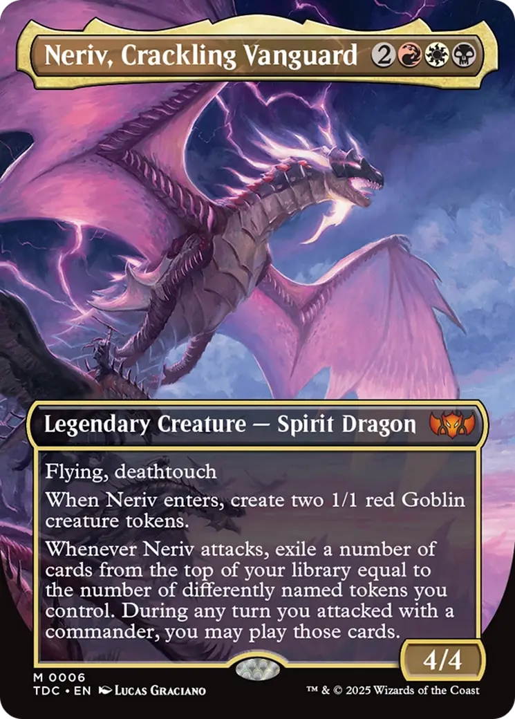 Neriv, Crackling Vanguard (Borderless) [Tarkir: Dragonstorm Commander] 1
