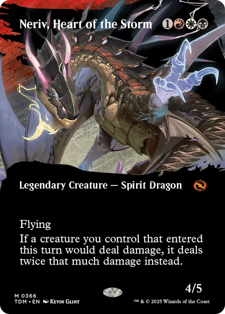 Neriv, Heart Of The Storm (Borderless) [Tarkir: Dragonstorm] 1