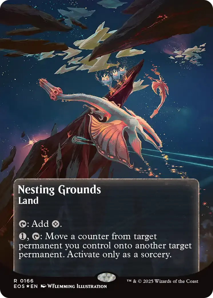 Nesting Grounds (0166) (Borderless) (Galaxy Foil) [Edge Of Eternities: Stellar Sights] 1
