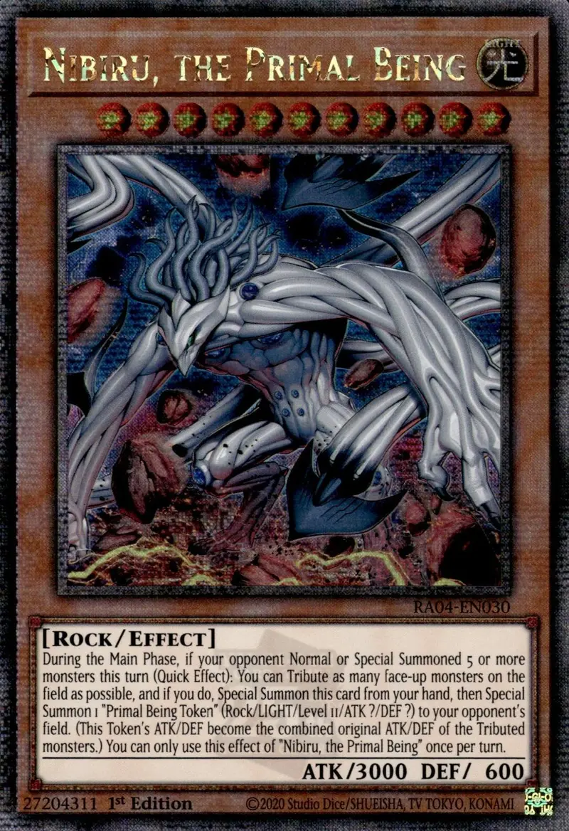 Nibiru, The Primal Being (New Art) [Ra04-En030] Quarter Century Secret Rare 1