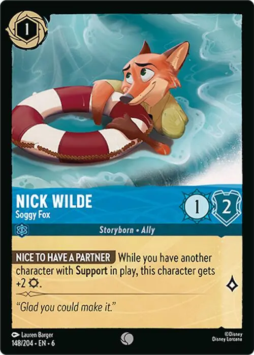 Nick Wilde - Soggy Fox (148/204) [Azurite Sea] 1