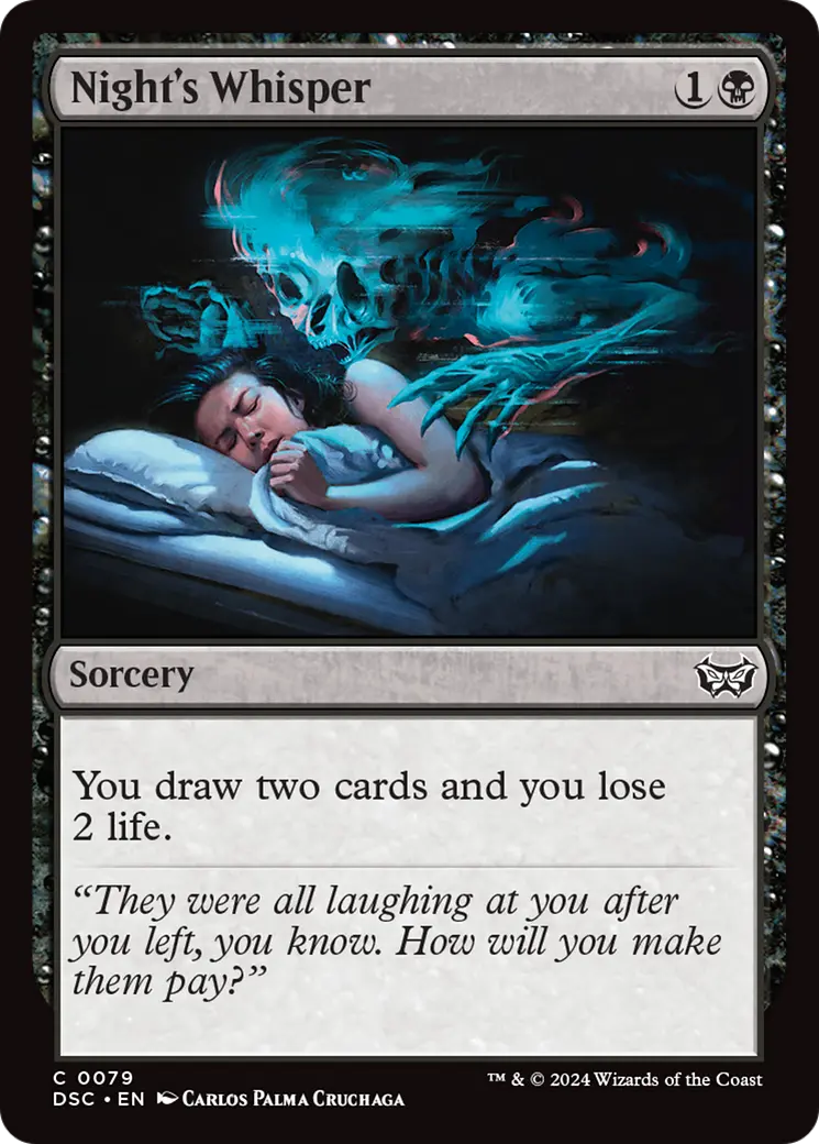 Night's Whisper [Duskmourn: House Of Horror Commander] 1