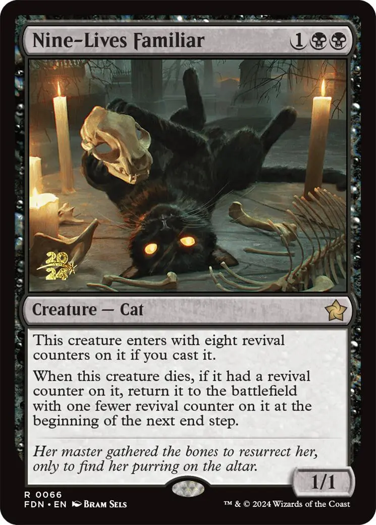 Nine-Lives Familiar [Foundations Prerelease Promos] 1