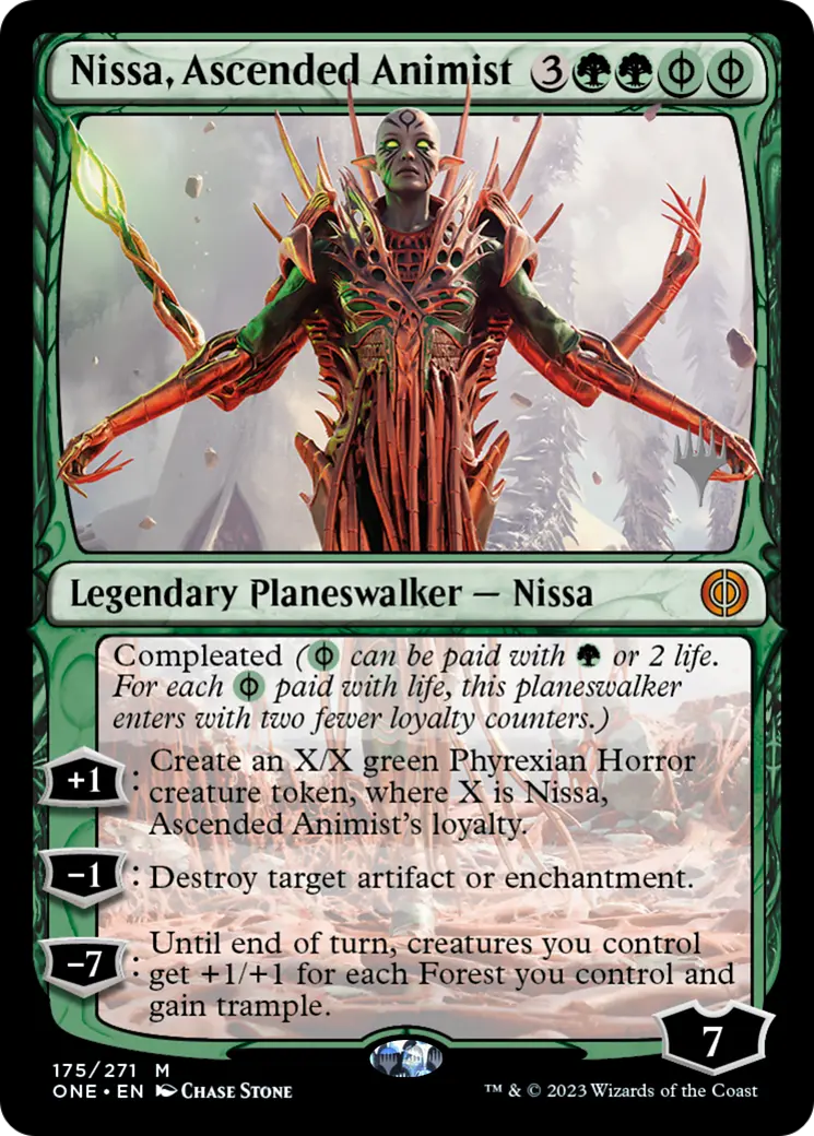 Nissa, Ascended Animist (Promo Pack) [Phyrexia: All Will Be One Promos] 1