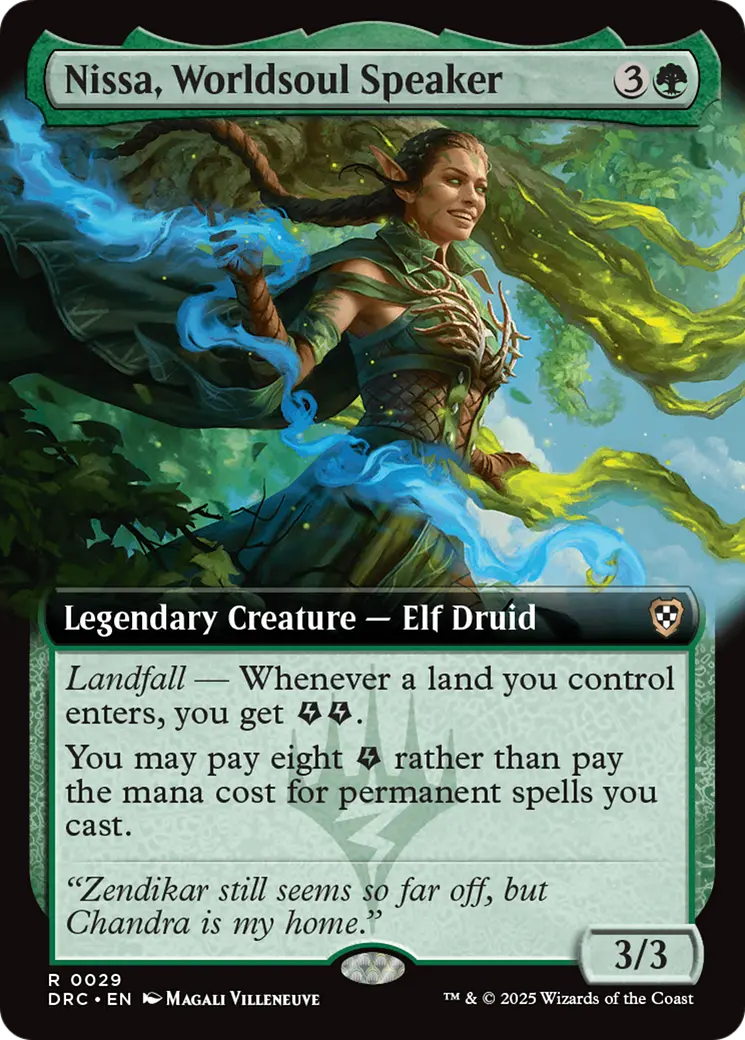Nissa, Worldsoul Speaker (Extended Art) [Aetherdrift Commander] 1