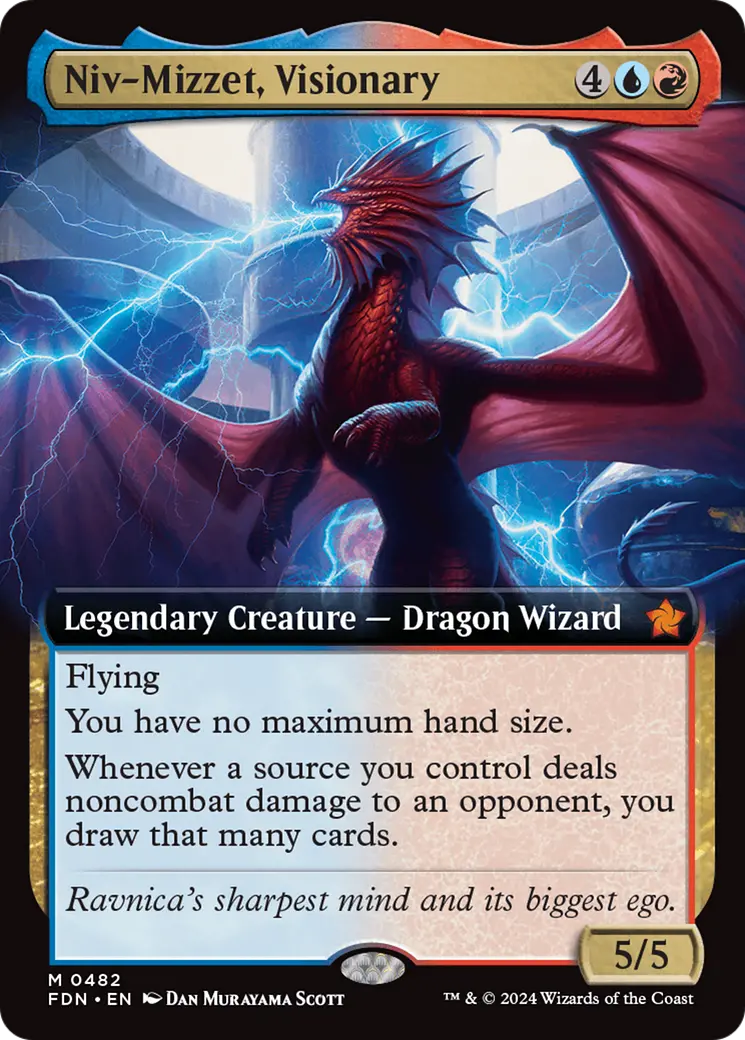 Niv-Mizzet, Visionary (Extended Art) [Foundations] 1