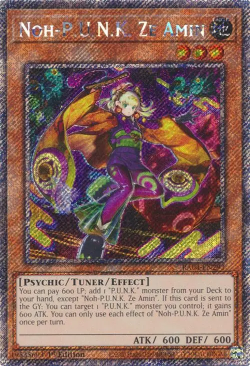 Noh-P.U.N.K. Ze Amin [Ra04-En293] Platinum Secret Rare 1
