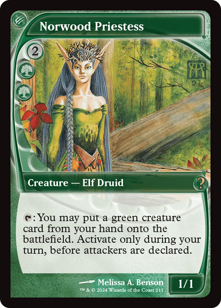 Norwood Priestess (Future Sight) [Mystery Booster 2] 1