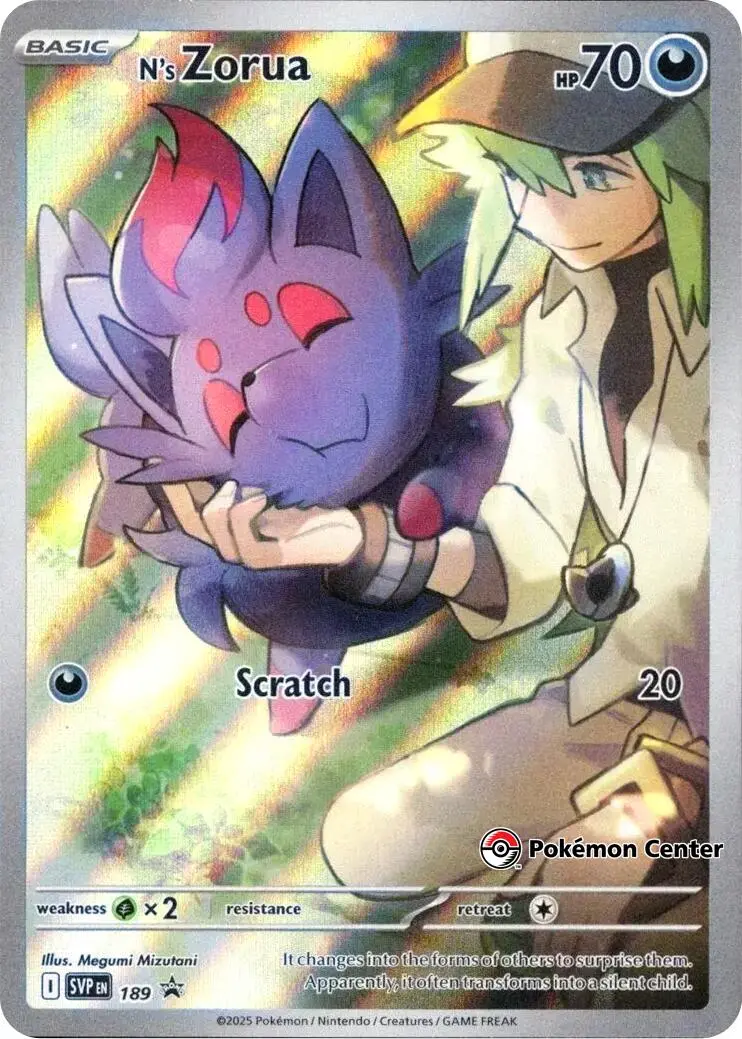 N's Zorua (Svp189) (Pokemon Center Exclusive) [Scarlet & Violet: Black Star Promos] 1