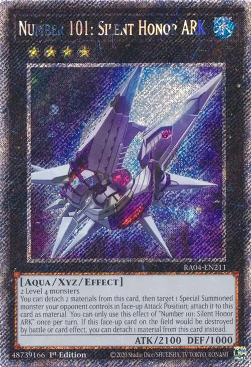Number 101: Silent Honor Ark [Ra04-En211] Platinum Secret Rare 1
