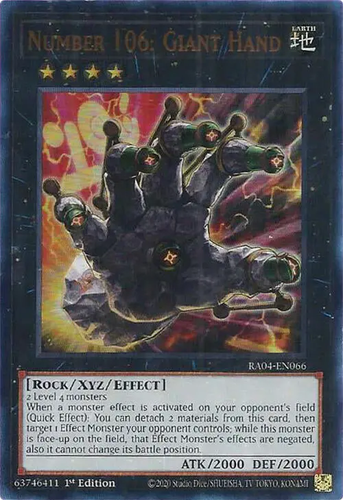 Number 106: Giant Hand [Ra04-En066] Ultra Rare 1