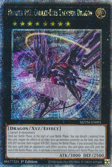 Number 107: Galaxy-Eyes Tachyon Dragon (Quarter Century Secret Rare) [Mztm-En091] Quarter Century Secret Rare 1