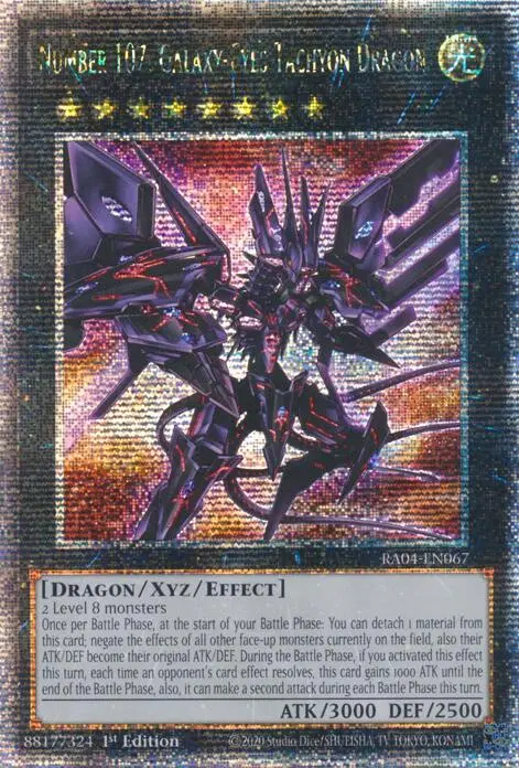 Number 107: Galaxy-Eyes Tachyon Dragon [Ra04-En067] Quarter Century Secret Rare 1