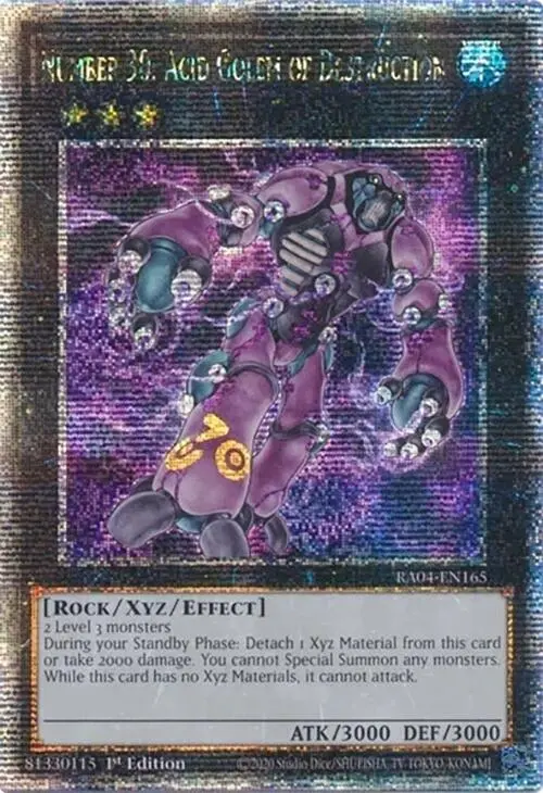 Number 30: Acid Golem Of Destruction [Ra04-En165] Quarter Century Secret Rare 1