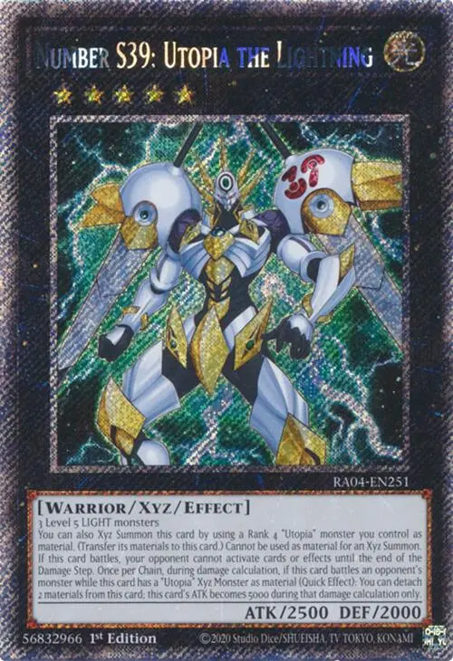 Number S39: Utopia The Lightning [Ra04-En251] Platinum Secret Rare 1