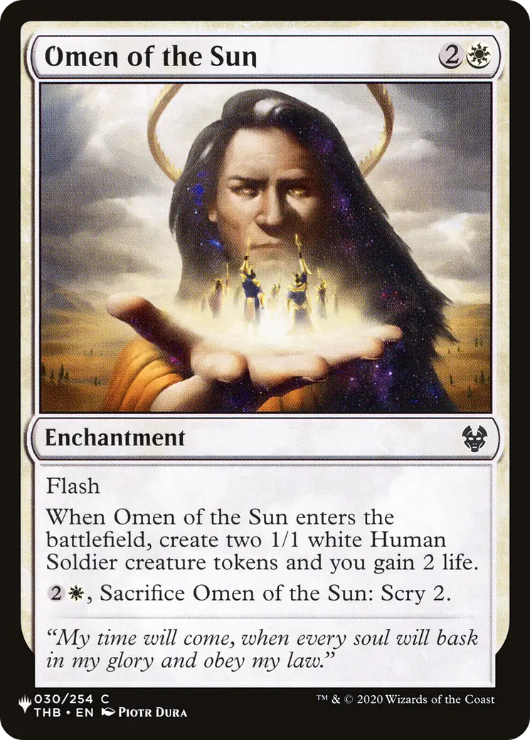 Omen Of The Sun [The List] 1