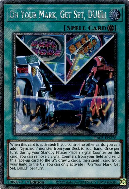 On Your Mark, Get Set, Duel! (Platinum Secret Rare) [Ra03-En276] Platinum Secret Rare 1