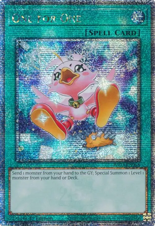 One For One (Alternate Art) (Quarter Century Secret Rare) [Ra03-En056] Quarter Century Secret Rare 1