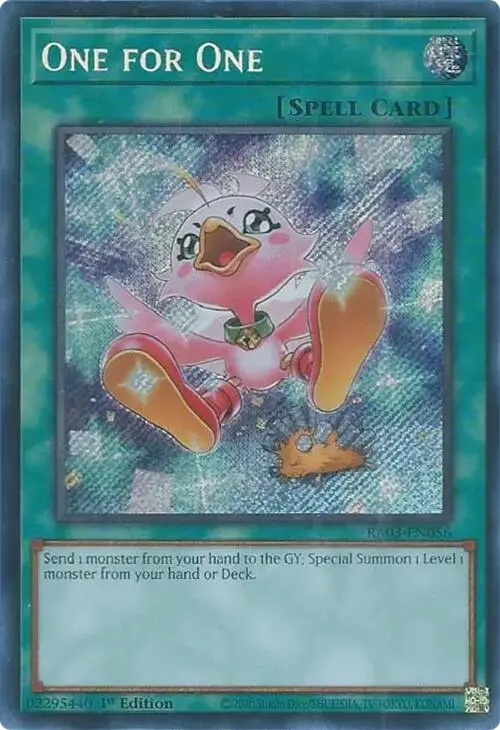 One For One (Alternate Art) (Secret Rare) [Ra03-En056] Secret Rare 1