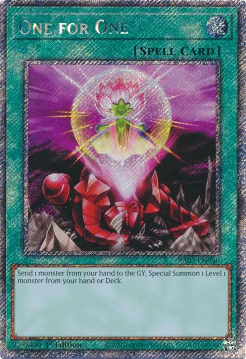 One For One (Platinum Secret Rare) [Ra03-En056] Platinum Secret Rare 1